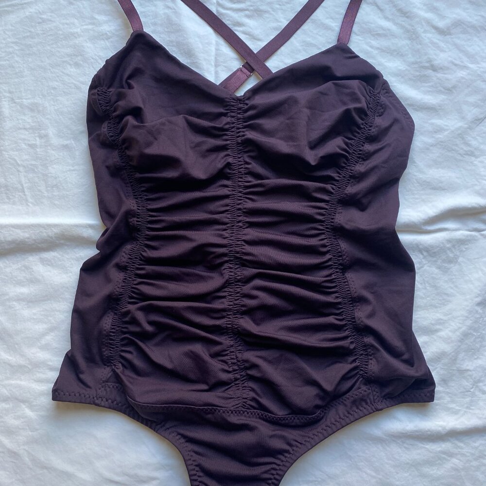 Malia Mills Dionne Maillot one-piece swimsuit in eggplant